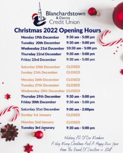 Christmas Opening Hours 2022 